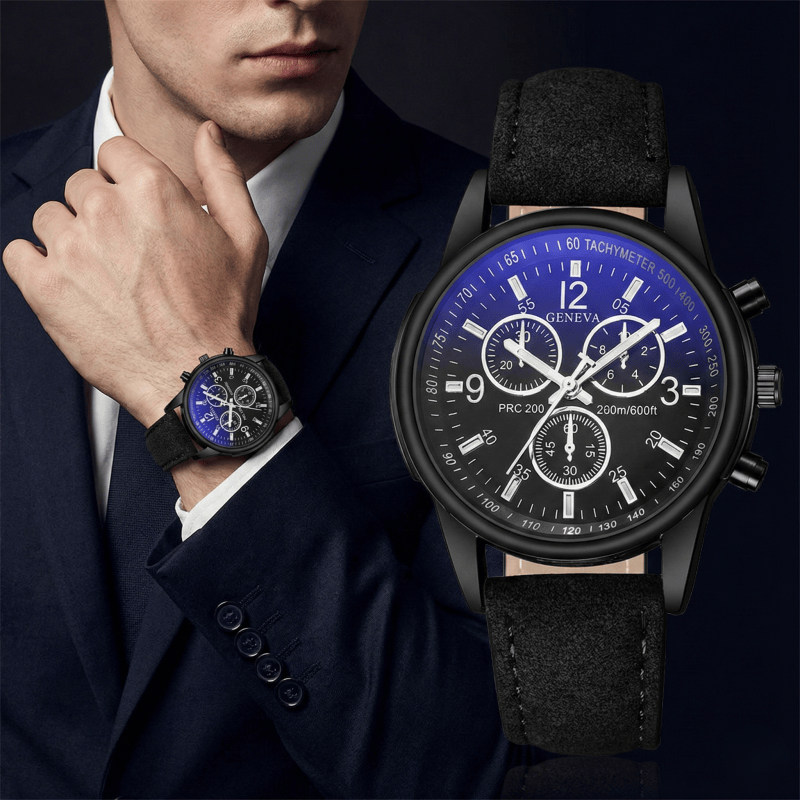 Smartwatch Watches Best Gift For Men - Cenevre erkek kronograf saatler rahat deri