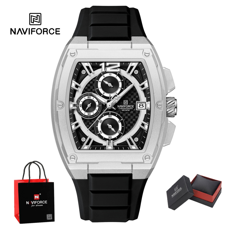 Silicone Sport Band - NAVIFORCE erkek Su Geçirmez Lüks Spor