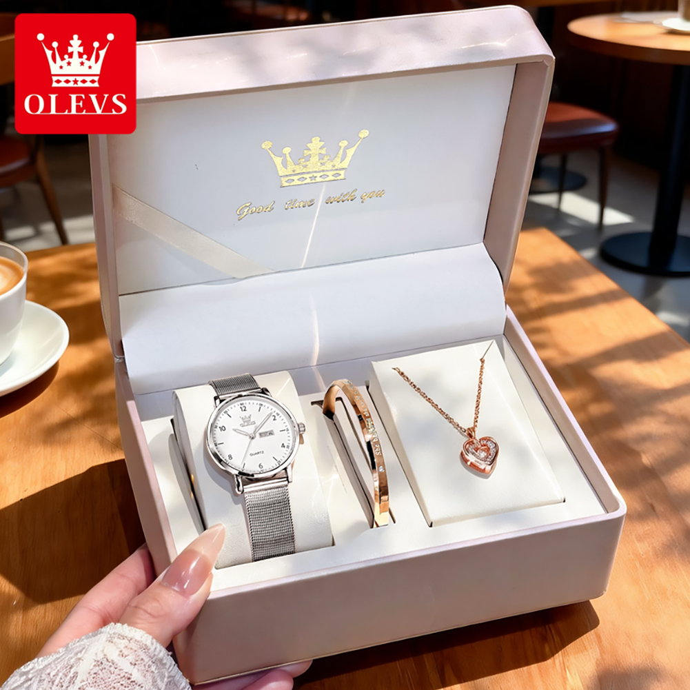 Analog Quartz Watch - OLEVS 2996 Kadın Saatler Orijinal Zarif