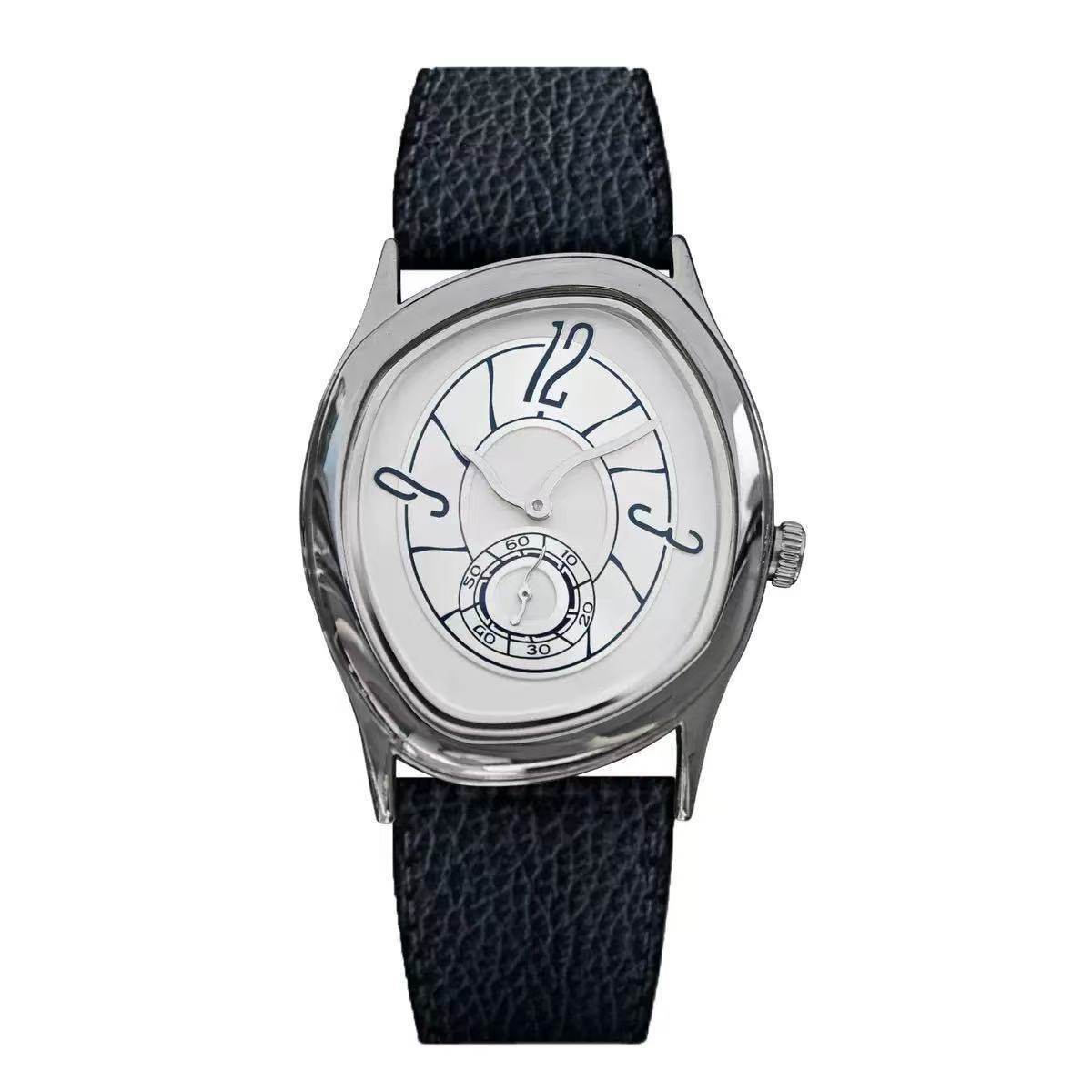 Analog Quartz Watch - Yeni orijinal bükümlü düzensiz nötr saat