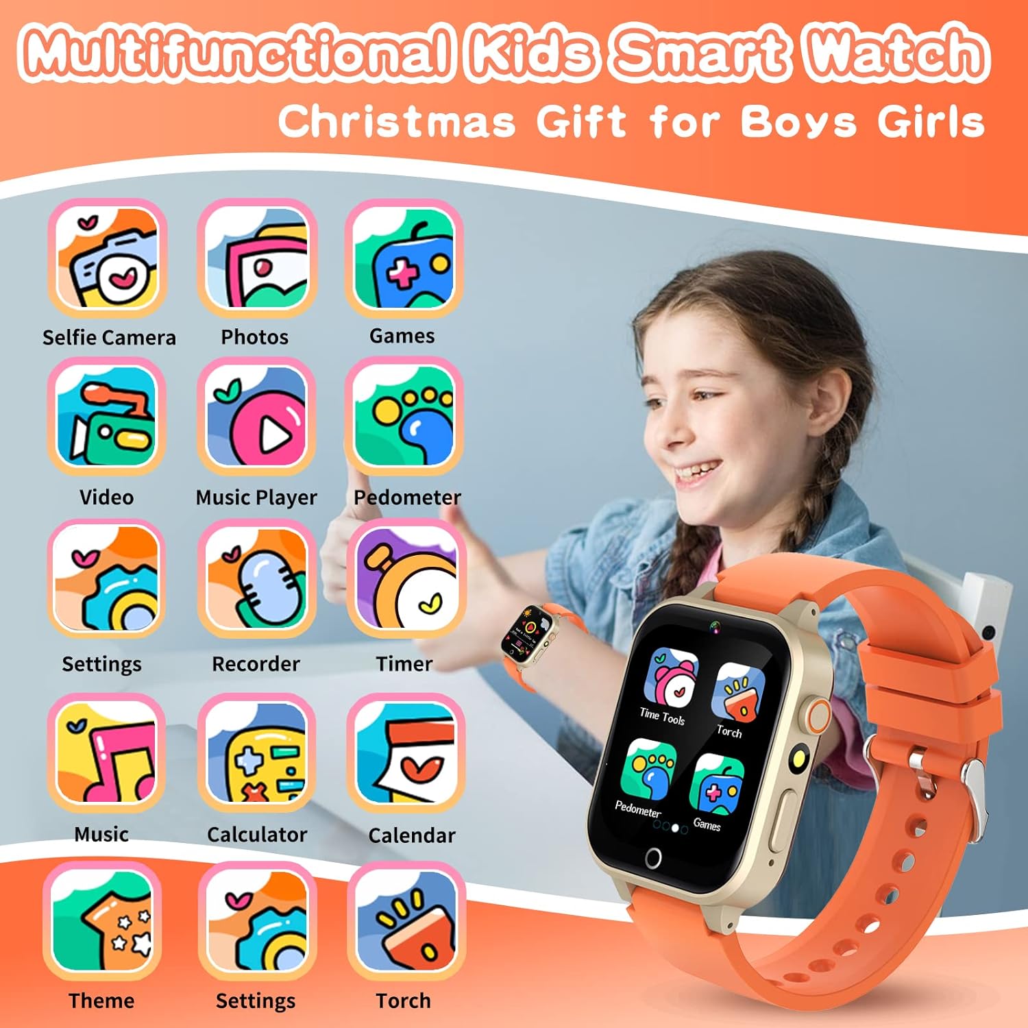 Smartwatch Watches For Children - 5-12 Yaş arası Çocuk Oyunları Akıllı