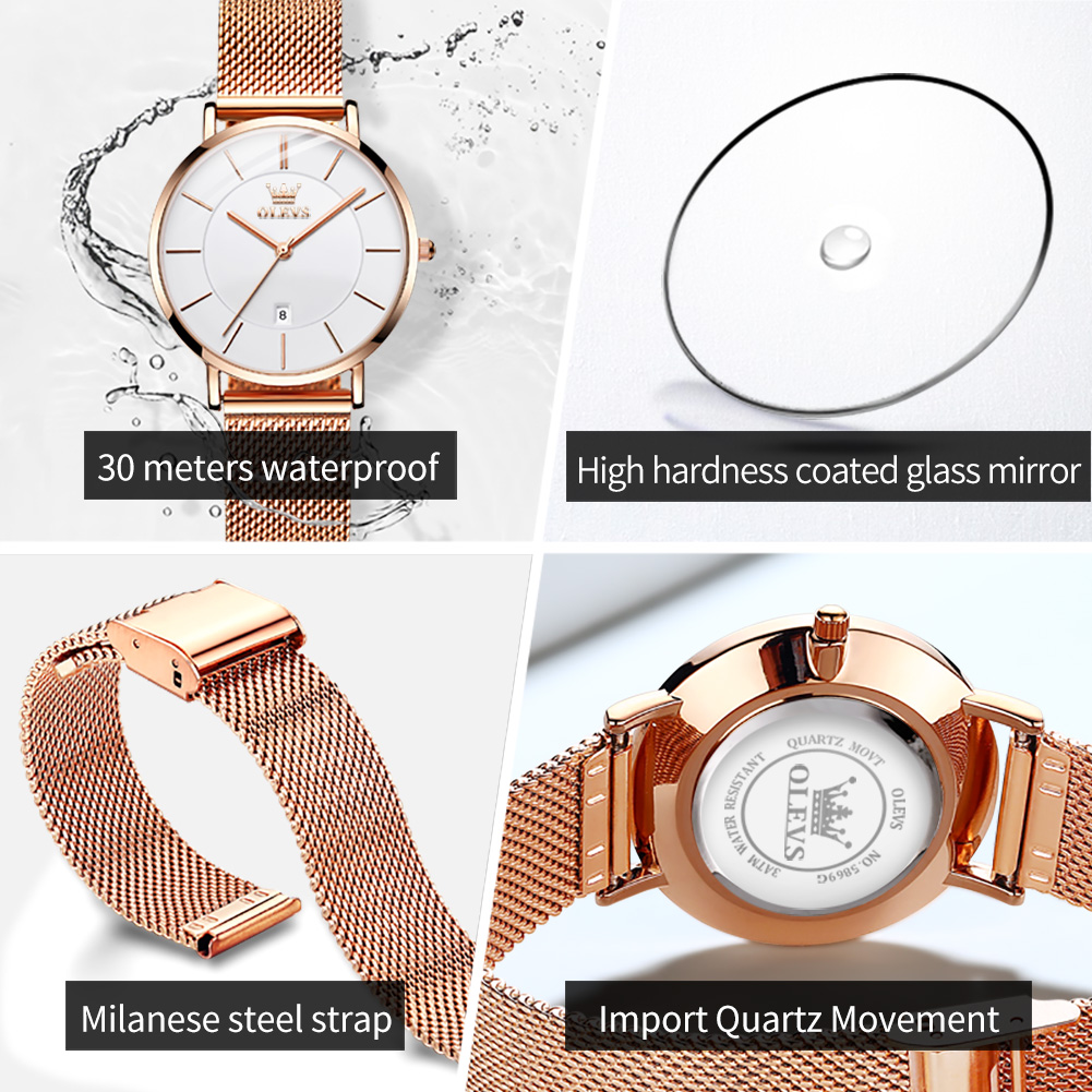 OLEVS Kadın Izle 5869 Zarif Mo - Analog Quartz Watch incelemesi ve fiyatı