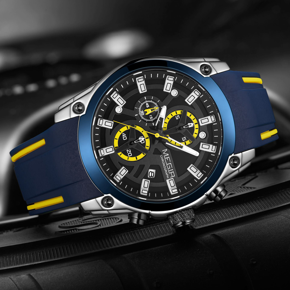 MEGIR erkek Kuvars İzle Üst Ma - Silicone Sport Band incelemesi ve fiyatı