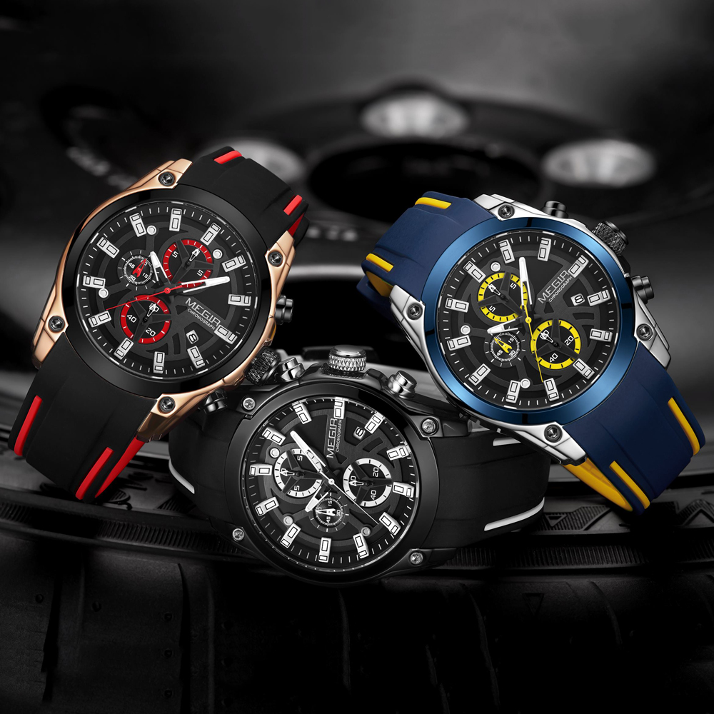 MEGIR erkek Kuvars İzle Üst Ma - Silicone Sport Band incelemesi ve fiyatı