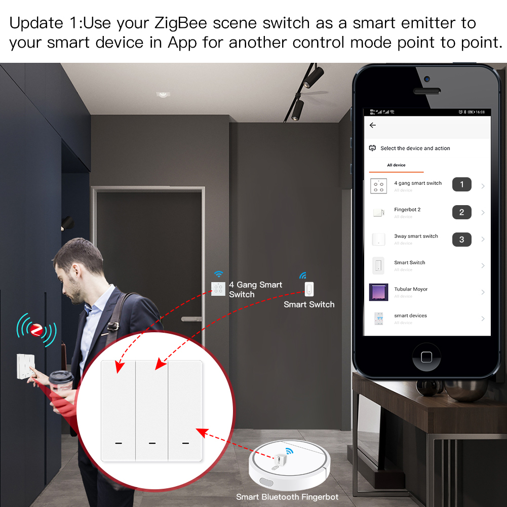 MOES Tuya ZigBee Sahne Anahtar - Analog Quartz Watch incelemesi ve fiyatı