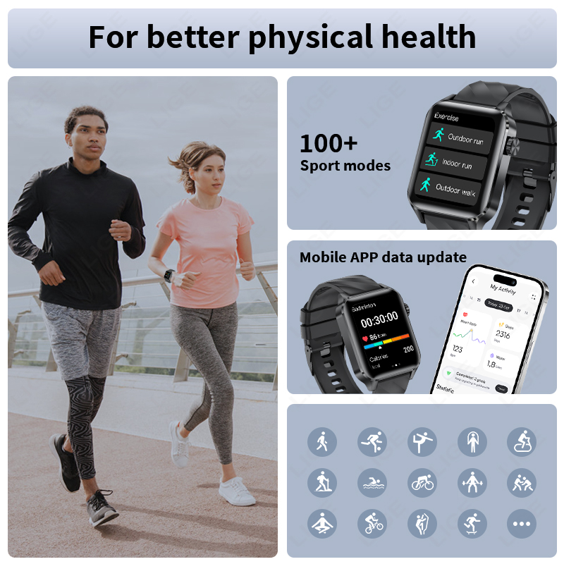 LIGE Yeni Bluetooth Çağrı Akıl - Smartwatch Iphone Watches For Women incelemesi ve fiyatı