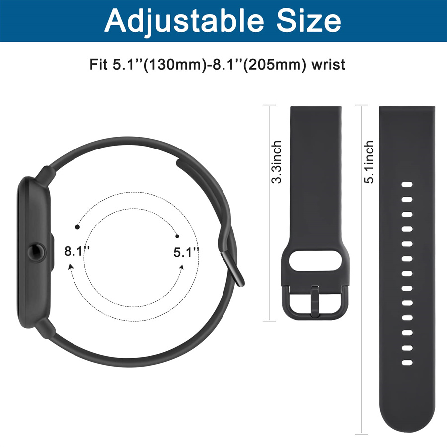 20mm/22mm Silikon bant Amazfit - Smartwatch Samsung Watches For Men incelemesi ve fiyatı