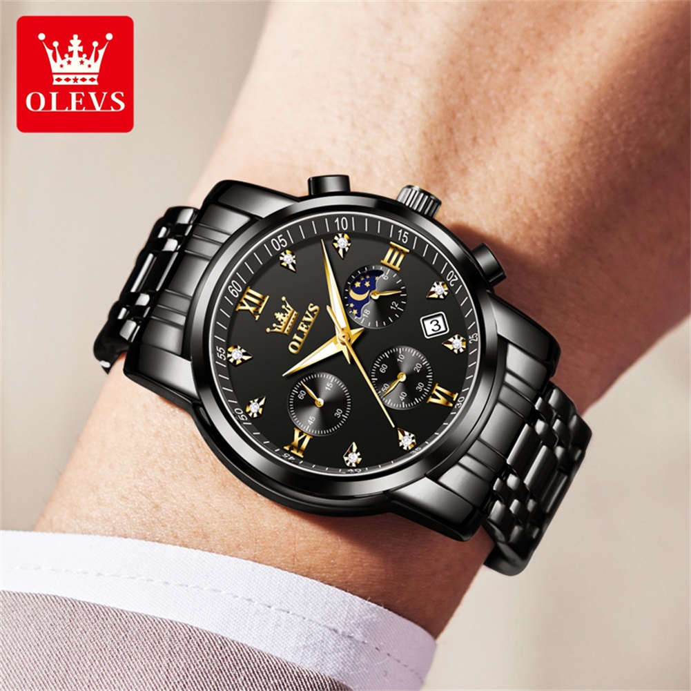 OLEVS Popüler erkek saatleri p - Analog Quartz Watch incelemesi ve fiyatı