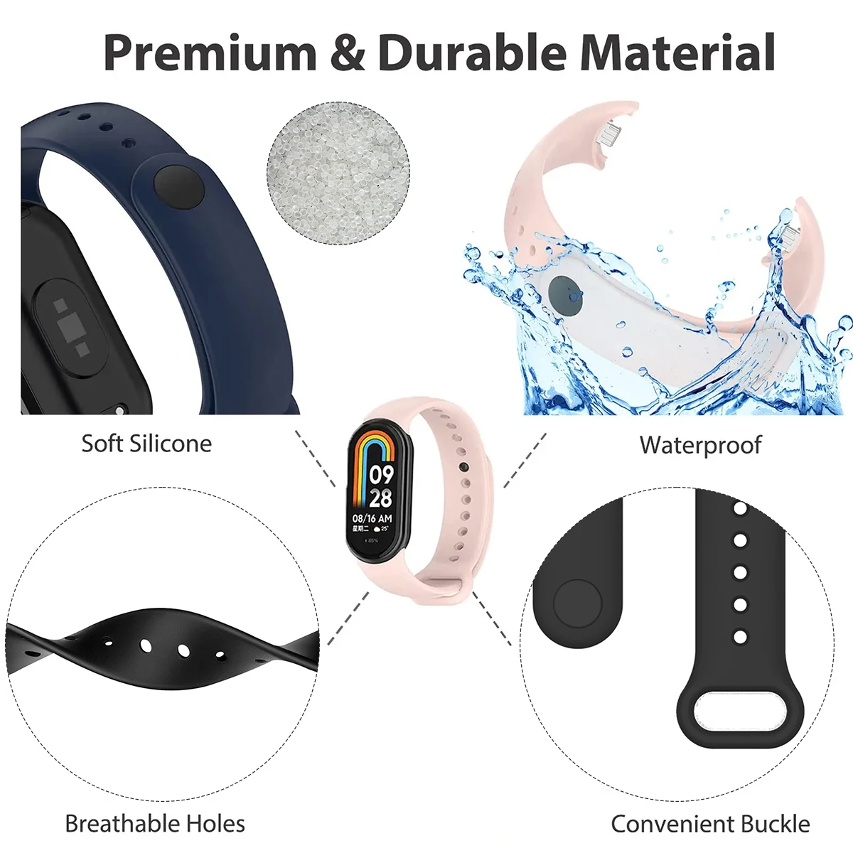 Kayış Xiaomi Mi Band 9/9 NFC B - Silicone Sport Band incelemesi ve fiyatı