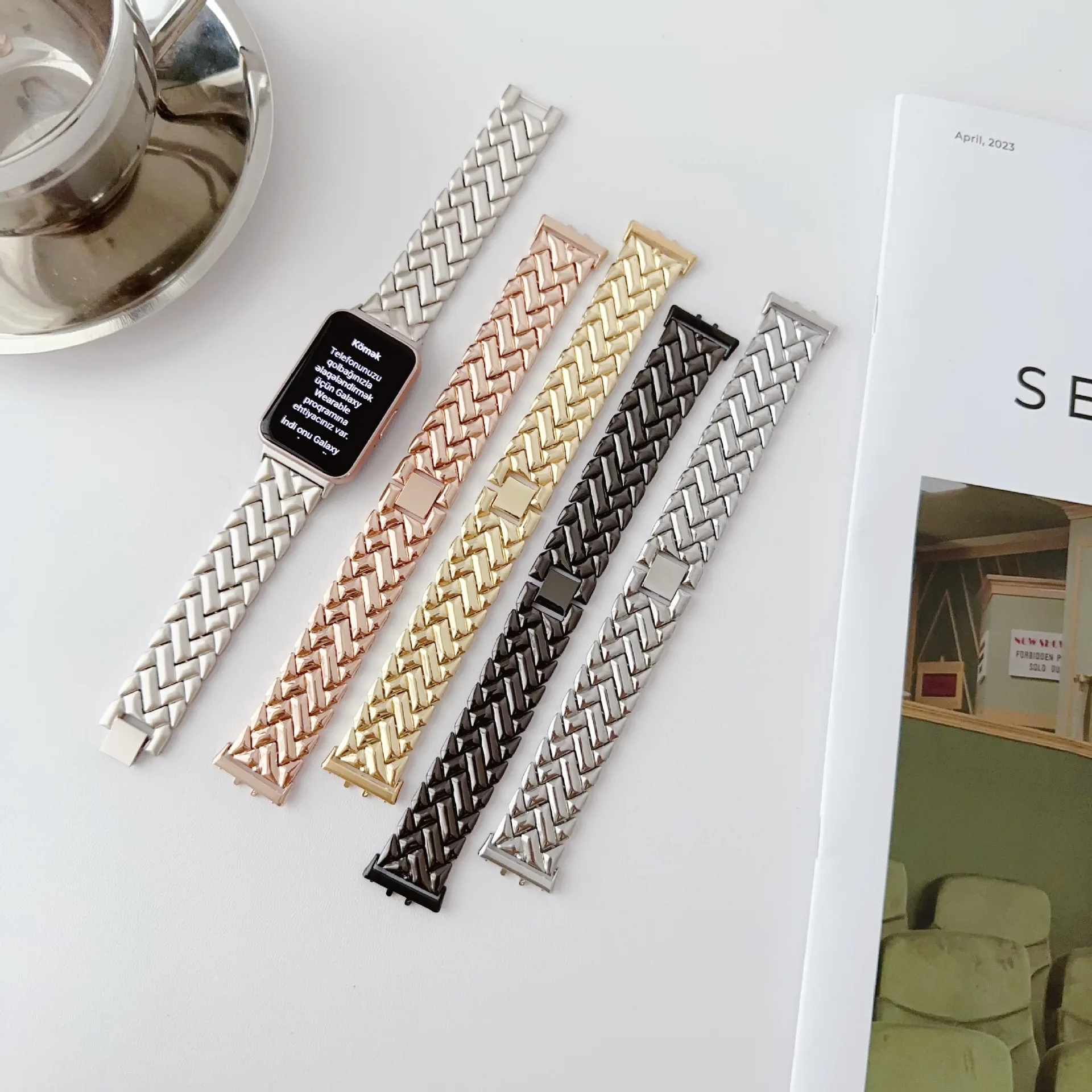 Yeni Bileklik Metal Kayış Sams - Smartwatch Samsung Watches For Men incelemesi ve fiyatı