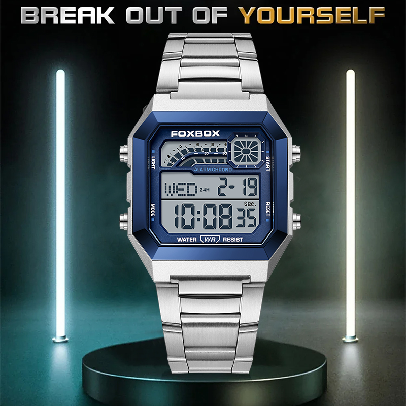 FOXBOX Moda Lüks Dijital Erkek - Analog Quartz Watch incelemesi ve fiyatı